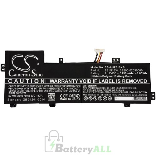 CS Battery for Asus 0B200-02030000 / B31N1534 Battery L-AUZ510NB CS Battery for Asus 0B200-02030000 / B31N1534 Battery L-AUZ510NB